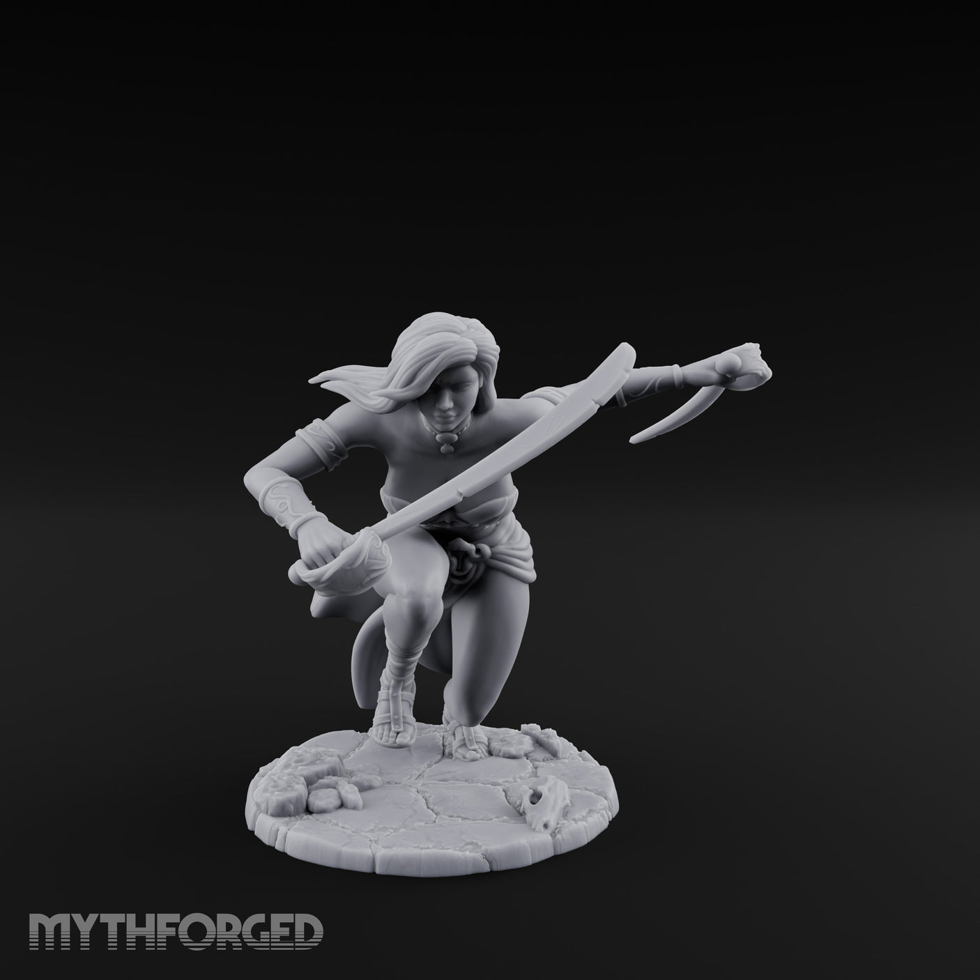 Spinning Blade Strike Human Monk Miniature for Dungeons and Dragons, Pathfinder or other TTRPGs