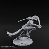Spinning Blade Strike Human Monk Miniature for Dungeons and Dragons, Pathfinder or other TTRPGs