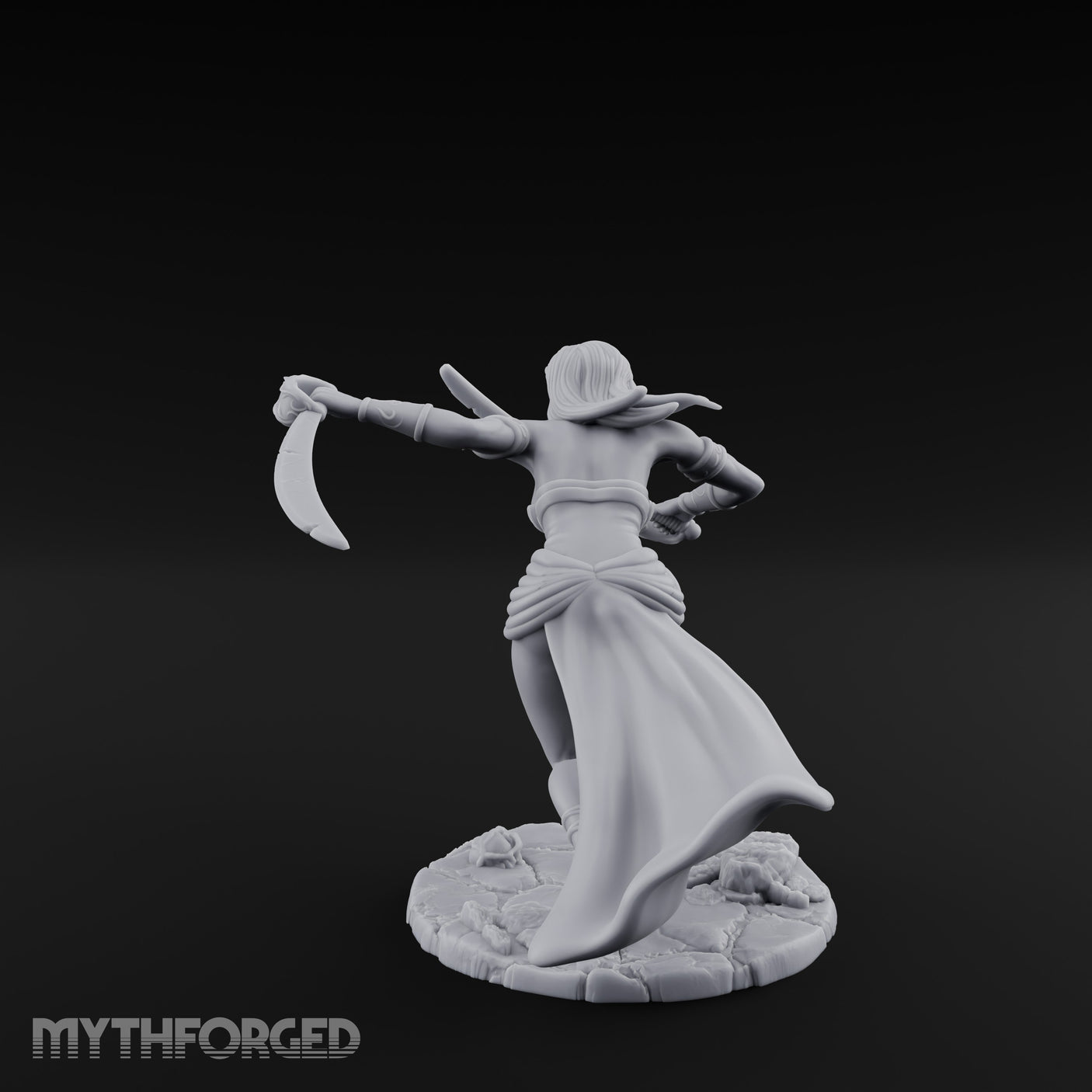 Spinning Blade Strike Human Monk Miniature for Dungeons and Dragons, Pathfinder or other TTRPGs