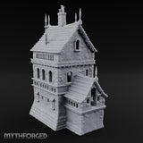 Spire-Tipped Arched-Colonnade Gothic Manor House Miniature for Dungeons and Dragons, Pathfinder or other TTRPGs