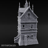 Spire-Tipped Arched-Colonnade Gothic Manor House Miniature for Dungeons and Dragons, Pathfinder or other TTRPGs