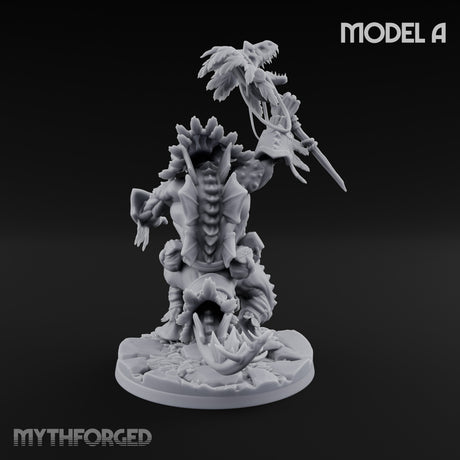 Spirit Channelling Lizardfolk Shaman A Miniature for Dungeons and Dragons, Pathfinder or other TTRPGs