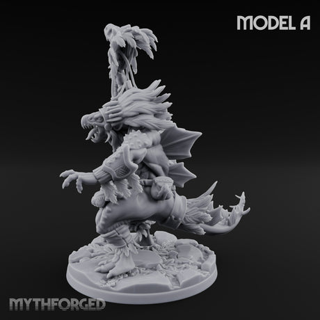 Spirit Channelling Lizardfolk Shaman A Miniature for Dungeons and Dragons, Pathfinder or other TTRPGs