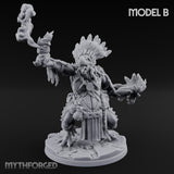 Spirit Channelling Lizardfolk Shaman B Miniature for Dungeons and Dragons, Pathfinder or other TTRPGs