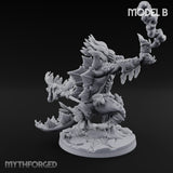 Spirit Channelling Lizardfolk Shaman B Miniature for Dungeons and Dragons, Pathfinder or other TTRPGs