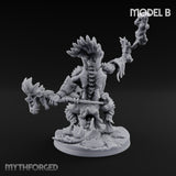 Spirit Channelling Lizardfolk Shaman B Miniature for Dungeons and Dragons, Pathfinder or other TTRPGs