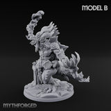Spirit Channelling Lizardfolk Shaman B Miniature for Dungeons and Dragons, Pathfinder or other TTRPGs