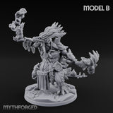 Spirit Channelling Lizardfolk Shaman B Miniature for Dungeons and Dragons, Pathfinder or other TTRPGs