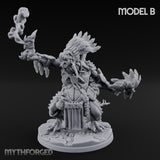 Spirit Channelling Lizardfolk Shaman B Miniature for Dungeons and Dragons, Pathfinder or other TTRPGs