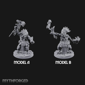 Spirit Channelling Lizardfolk Shamans Miniature for Dungeons and Dragons, Pathfinder or other TTRPGs