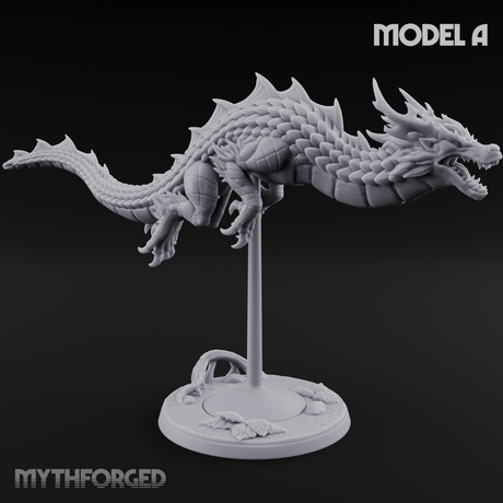 Perched And Calm Spirit Dragons A Miniature for Dungeons and Dragons, Pathfinder or other TTRPGs