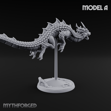 Perched And Calm Spirit Dragons A Miniature for Dungeons and Dragons, Pathfinder or other TTRPGs