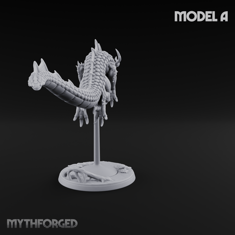 Perched And Calm Spirit Dragons A Miniature for Dungeons and Dragons, Pathfinder or other TTRPGs