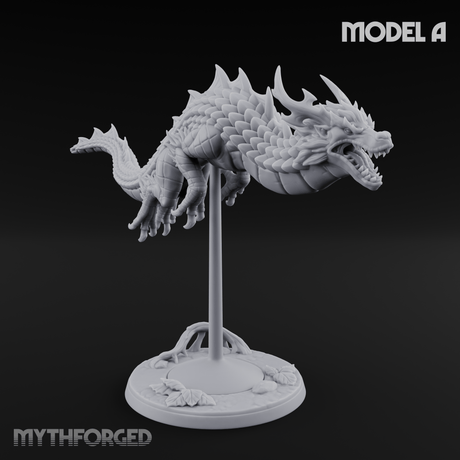 Perched And Calm Spirit Dragons A Miniature for Dungeons and Dragons, Pathfinder or other TTRPGs