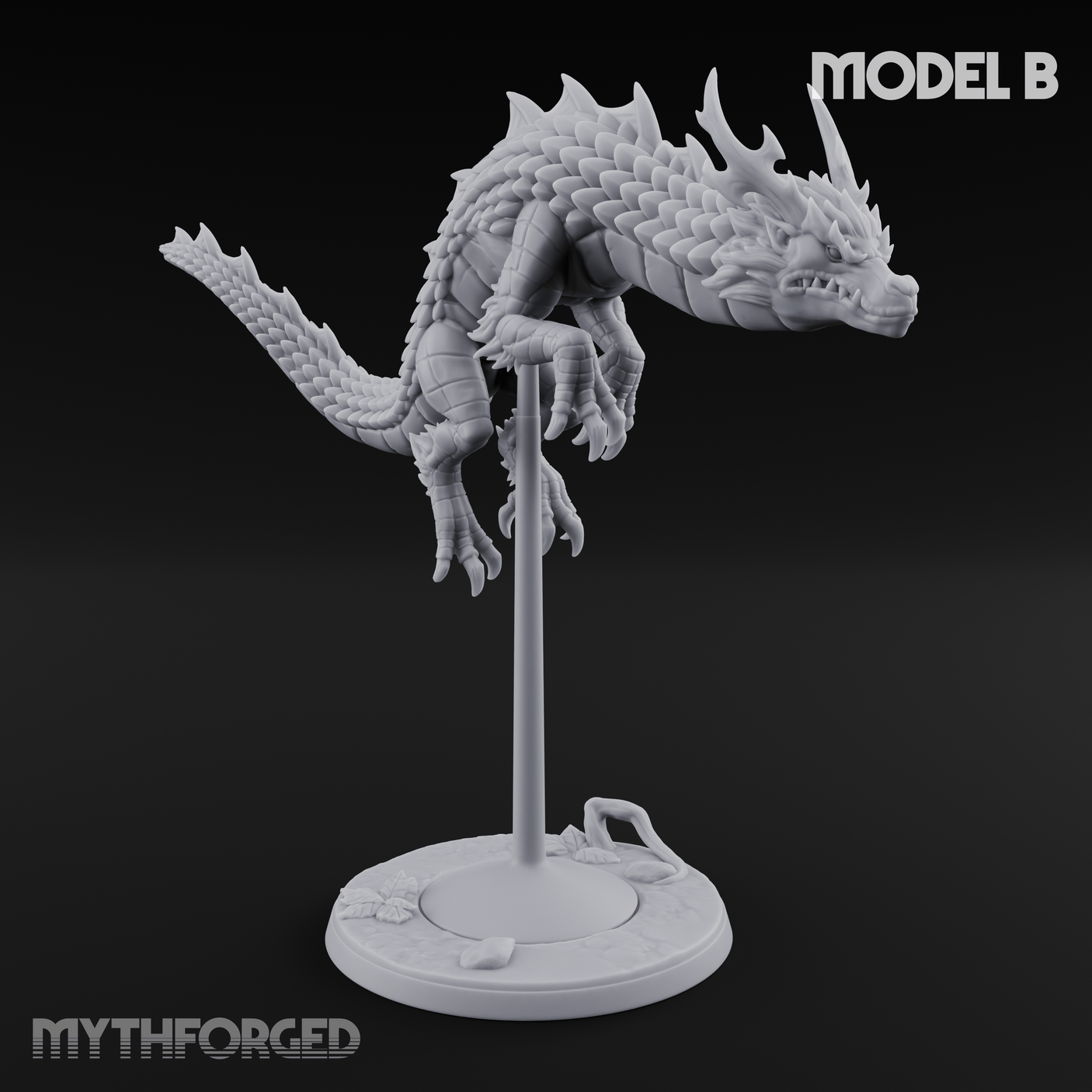 Perched And Calm Spirit Dragons Miniature for Dungeons and Dragons, Pathfinder or other TTRPGs
