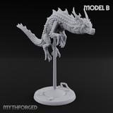 Perched And Calm Spirit Dragons B Miniature for Dungeons and Dragons, Pathfinder or other TTRPGs