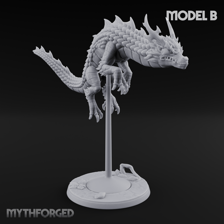 Perched And Calm Spirit Dragons B Miniature for Dungeons and Dragons, Pathfinder or other TTRPGs