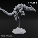 Perched And Calm Spirit Dragons B Miniature for Dungeons and Dragons, Pathfinder or other TTRPGs