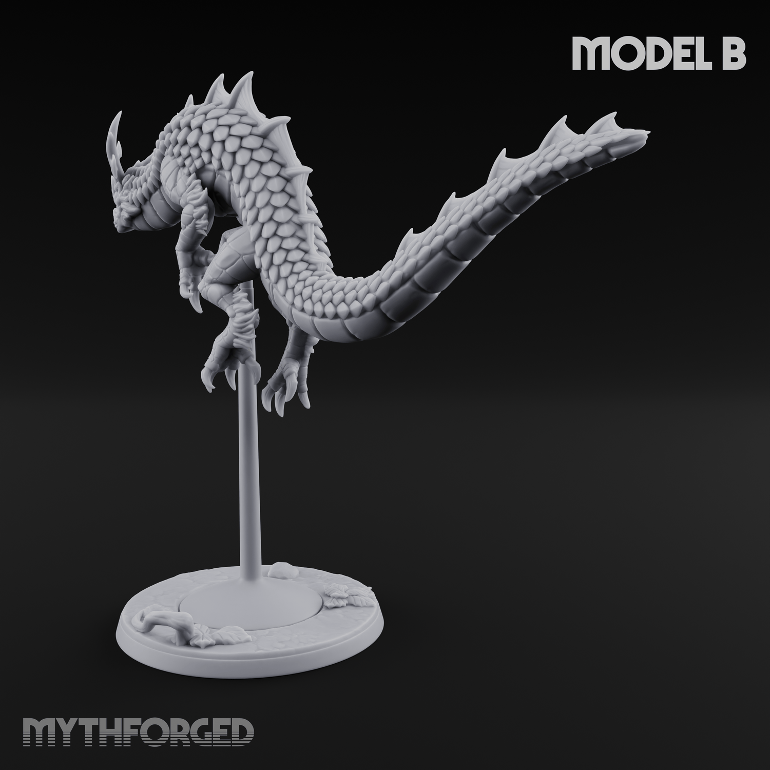 Perched And Calm Spirit Dragons B Miniature for Dungeons and Dragons, Pathfinder or other TTRPGs