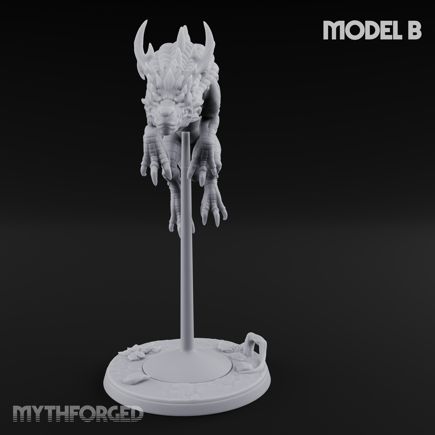 Perched And Calm Spirit Dragons B Miniature for Dungeons and Dragons, Pathfinder or other TTRPGs
