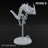 Perched And Calm Spirit Dragons B Miniature for Dungeons and Dragons, Pathfinder or other TTRPGs