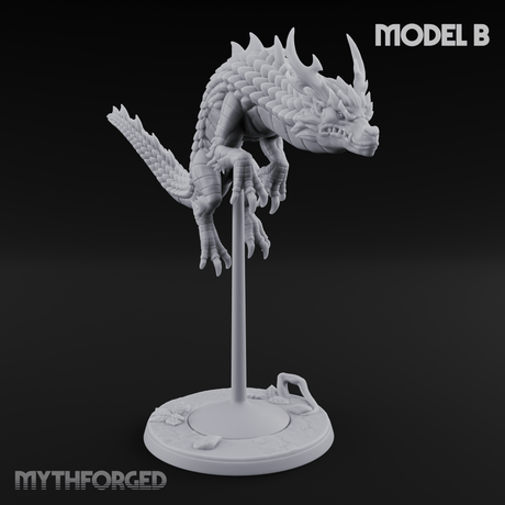 Perched And Calm Spirit Dragons B Miniature for Dungeons and Dragons, Pathfinder or other TTRPGs
