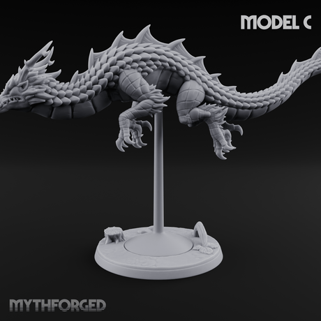 Perched And Calm Spirit Dragons C Miniature for Dungeons and Dragons, Pathfinder or other TTRPGs