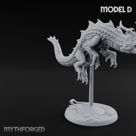 Perched And Calm Spirit Dragons D Miniature for Dungeons and Dragons, Pathfinder or other TTRPGs