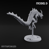 Perched And Calm Spirit Dragons D Miniature for Dungeons and Dragons, Pathfinder or other TTRPGs
