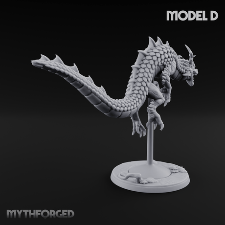 Perched And Calm Spirit Dragons D Miniature for Dungeons and Dragons, Pathfinder or other TTRPGs