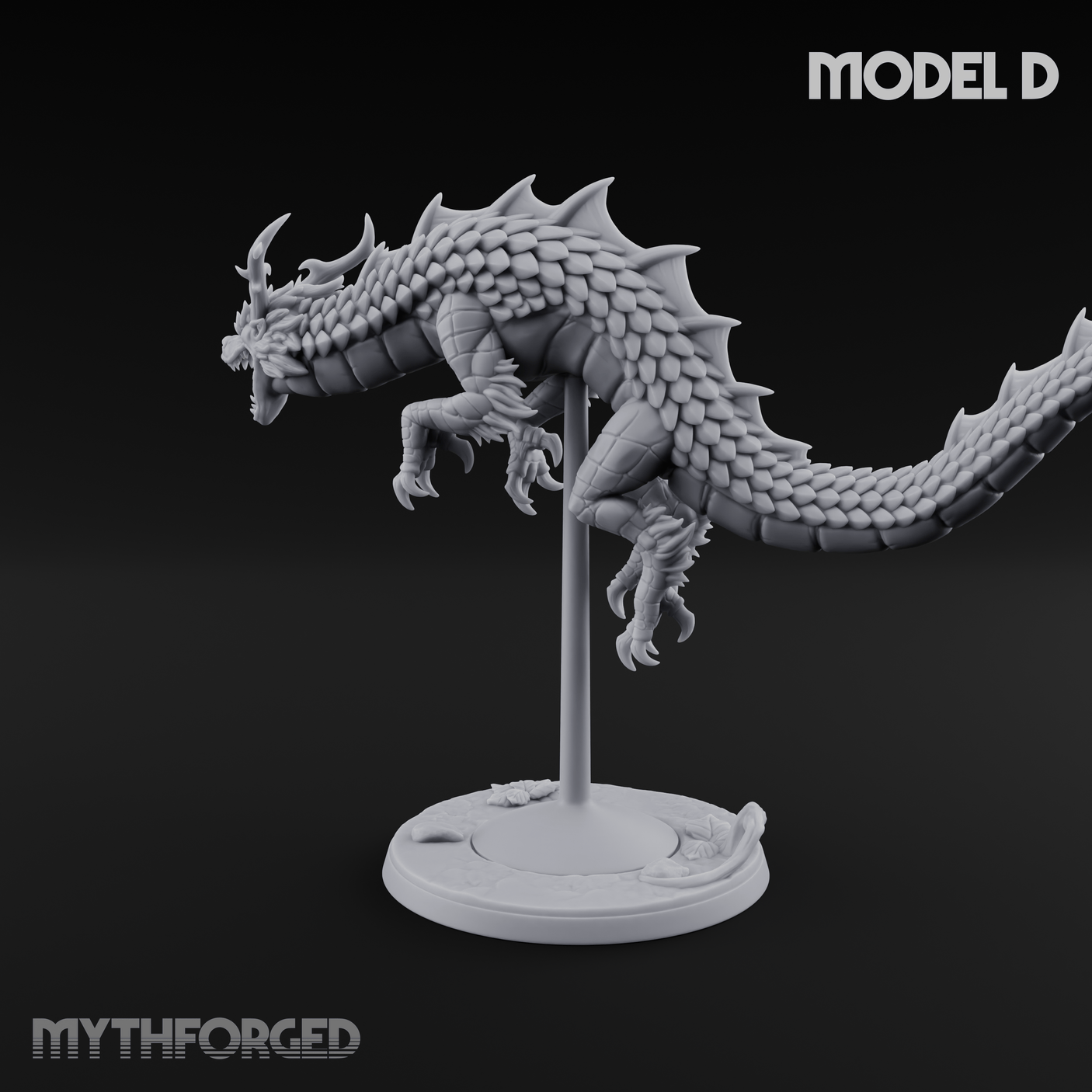 Perched And Calm Spirit Dragons D Miniature for Dungeons and Dragons, Pathfinder or other TTRPGs