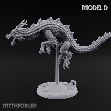Perched And Calm Spirit Dragons D Miniature for Dungeons and Dragons, Pathfinder or other TTRPGs
