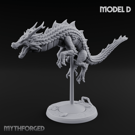 Perched And Calm Spirit Dragons D Miniature for Dungeons and Dragons, Pathfinder or other TTRPGs