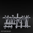 Splinter-Tipped Lash-Bound Swamp Palisade Fence Sections Miniature for Dungeons and Dragons, Pathfinder or other TTRPGs