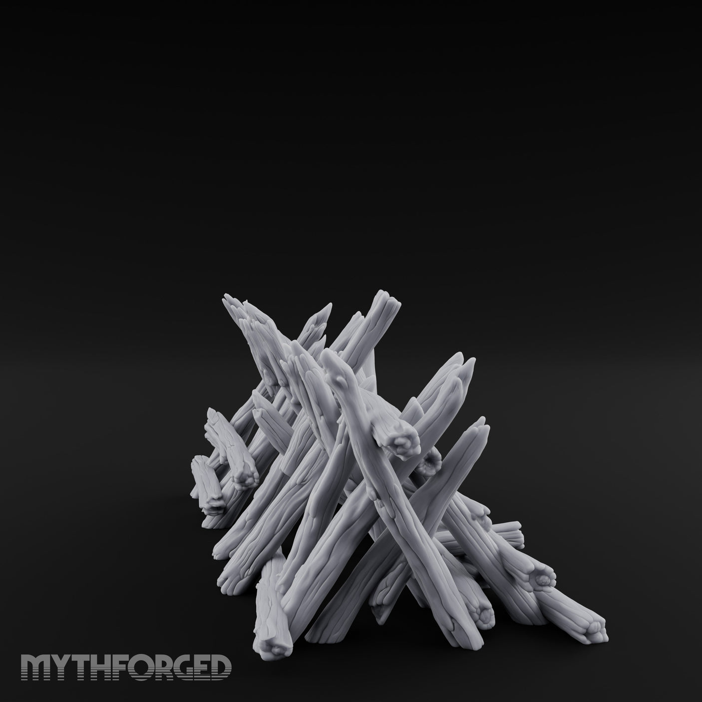 Splinter-Tipped Lash-Bound Swamp Palisade Fence Sections Miniature for Dungeons and Dragons, Pathfinder or other TTRPGs