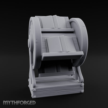 Spoke-Wheeled Tome-Tiered Scholar's Book Wheel Miniature for Dungeons and Dragons, Pathfinder or other TTRPGs