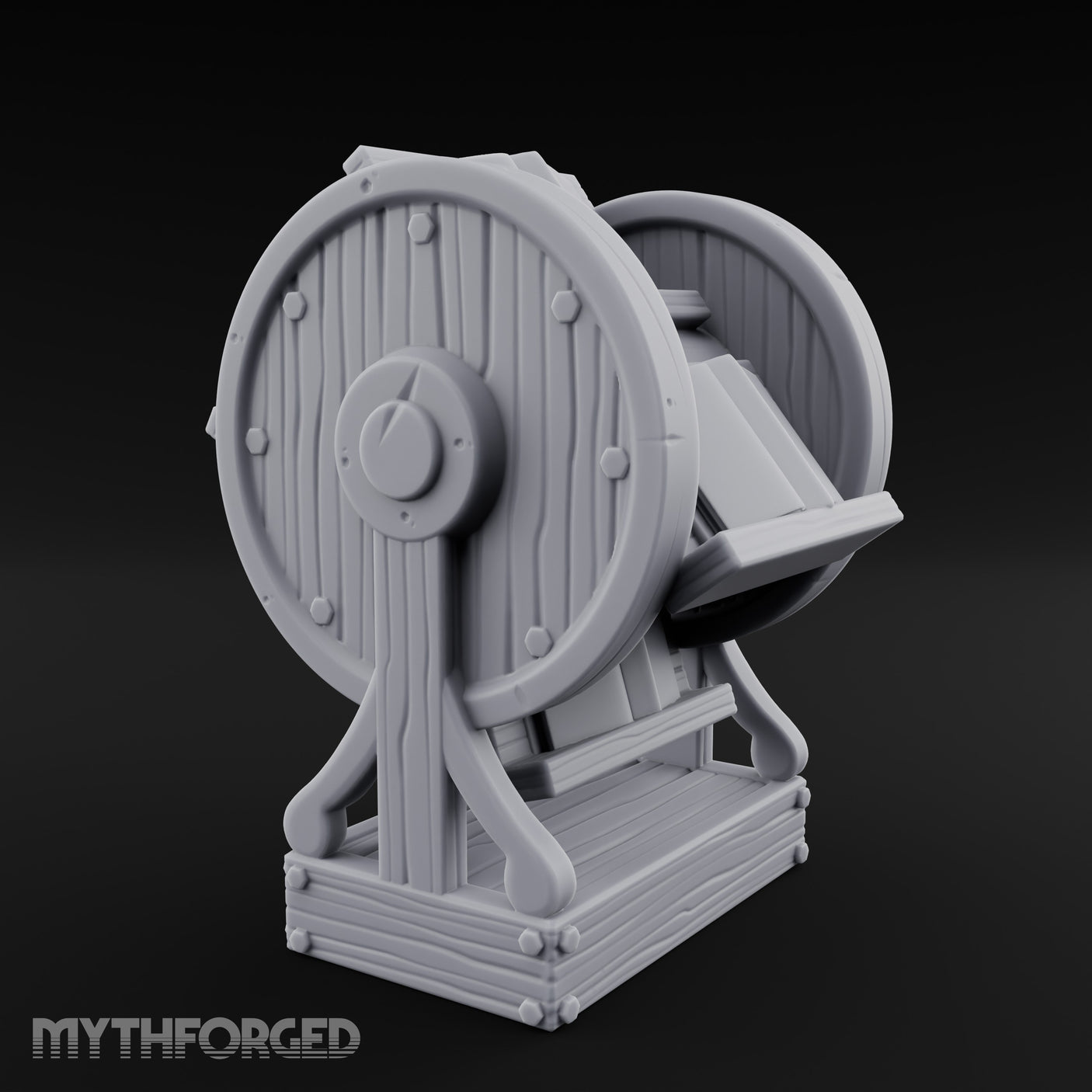Spoke-Wheeled Tome-Tiered Scholar's Book Wheel Miniature for Dungeons and Dragons, Pathfinder or other TTRPGs
