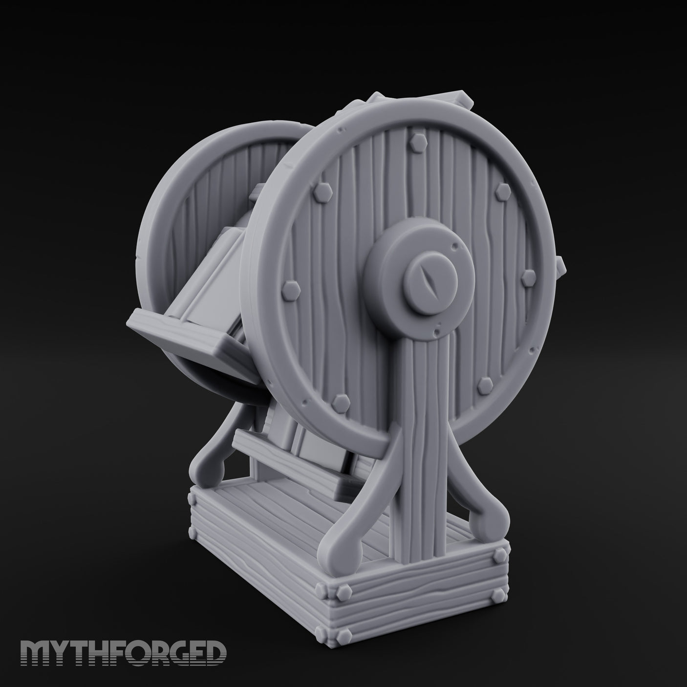 Spoke-Wheeled Tome-Tiered Scholar's Book Wheel Miniature for Dungeons and Dragons, Pathfinder or other TTRPGs
