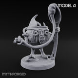 Spoon Wielding Mimic Cauldron A Miniature for Dungeons and Dragons, Pathfinder or other TTRPGs