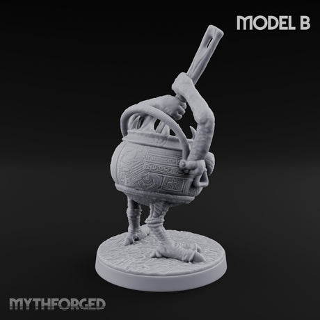 Spoon Wielding Mimic Cauldron B Miniature for Dungeons and Dragons, Pathfinder or other TTRPGs