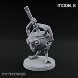 Spoon Wielding Mimic Cauldron B Miniature for Dungeons and Dragons, Pathfinder or other TTRPGs