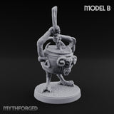 Spoon Wielding Mimic Cauldrons Miniature for Dungeons and Dragons, Pathfinder or other TTRPGs