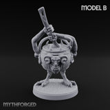 Spoon Wielding Mimic Cauldrons Miniature for Dungeons and Dragons, Pathfinder or other TTRPGs