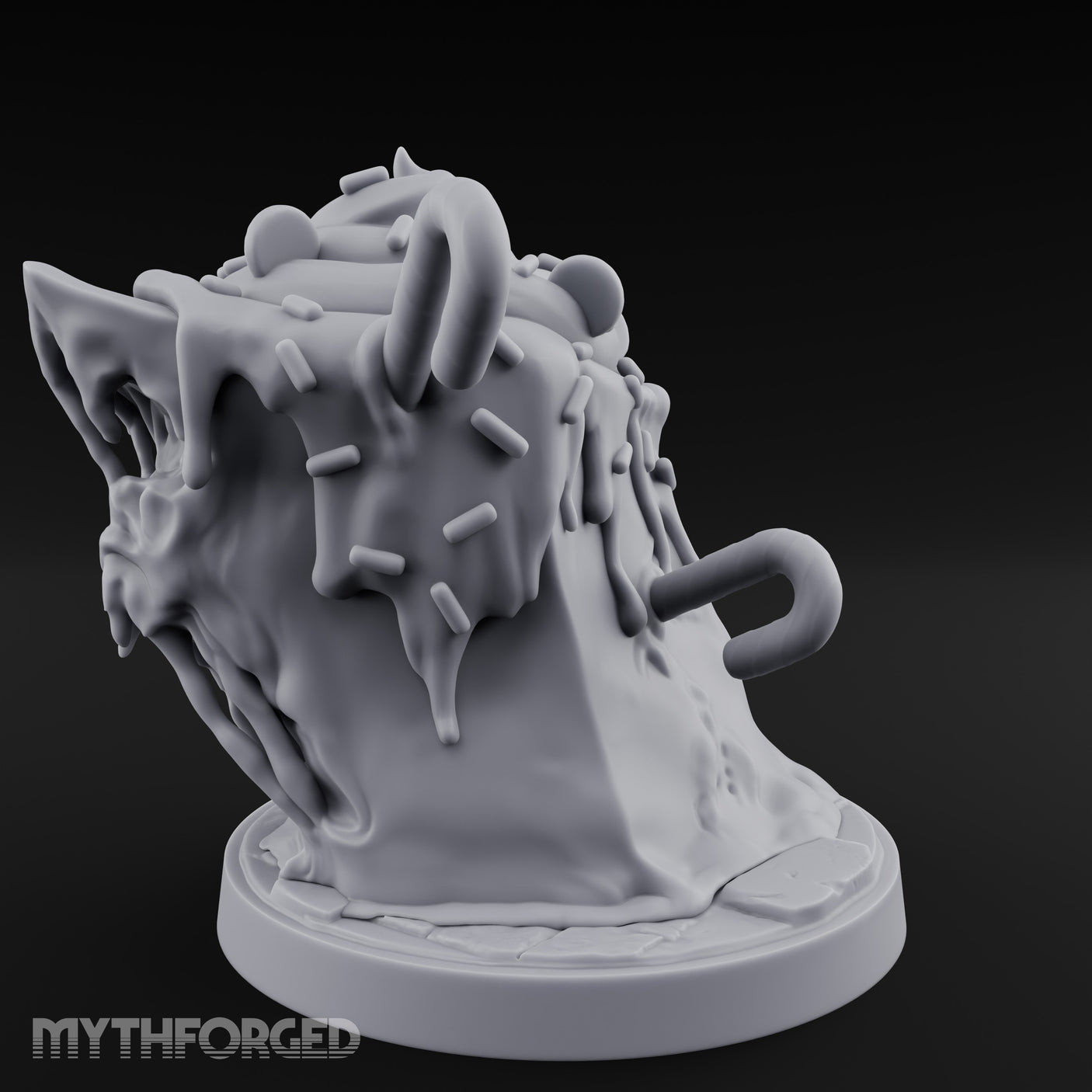 Sprinkles Dripping Mimic Cupcake Miniature for Dungeons and Dragons, Pathfinder or other TTRPGs
