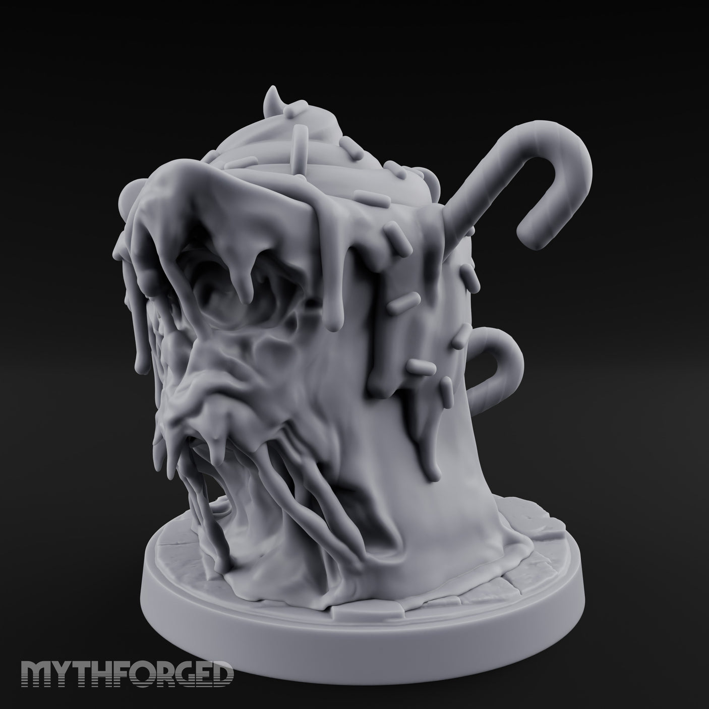 Sprinkles Dripping Mimic Cupcake Miniature for Dungeons and Dragons, Pathfinder or other TTRPGs