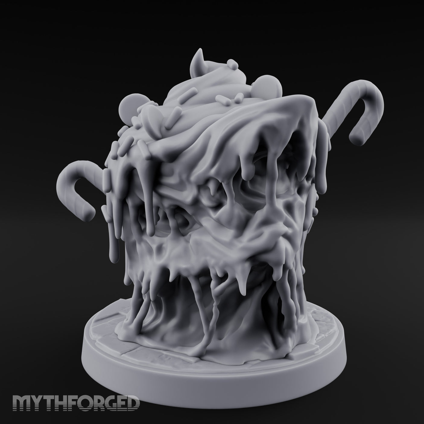 Sprinkles Dripping Mimic Cupcake Miniature for Dungeons and Dragons, Pathfinder or other TTRPGs