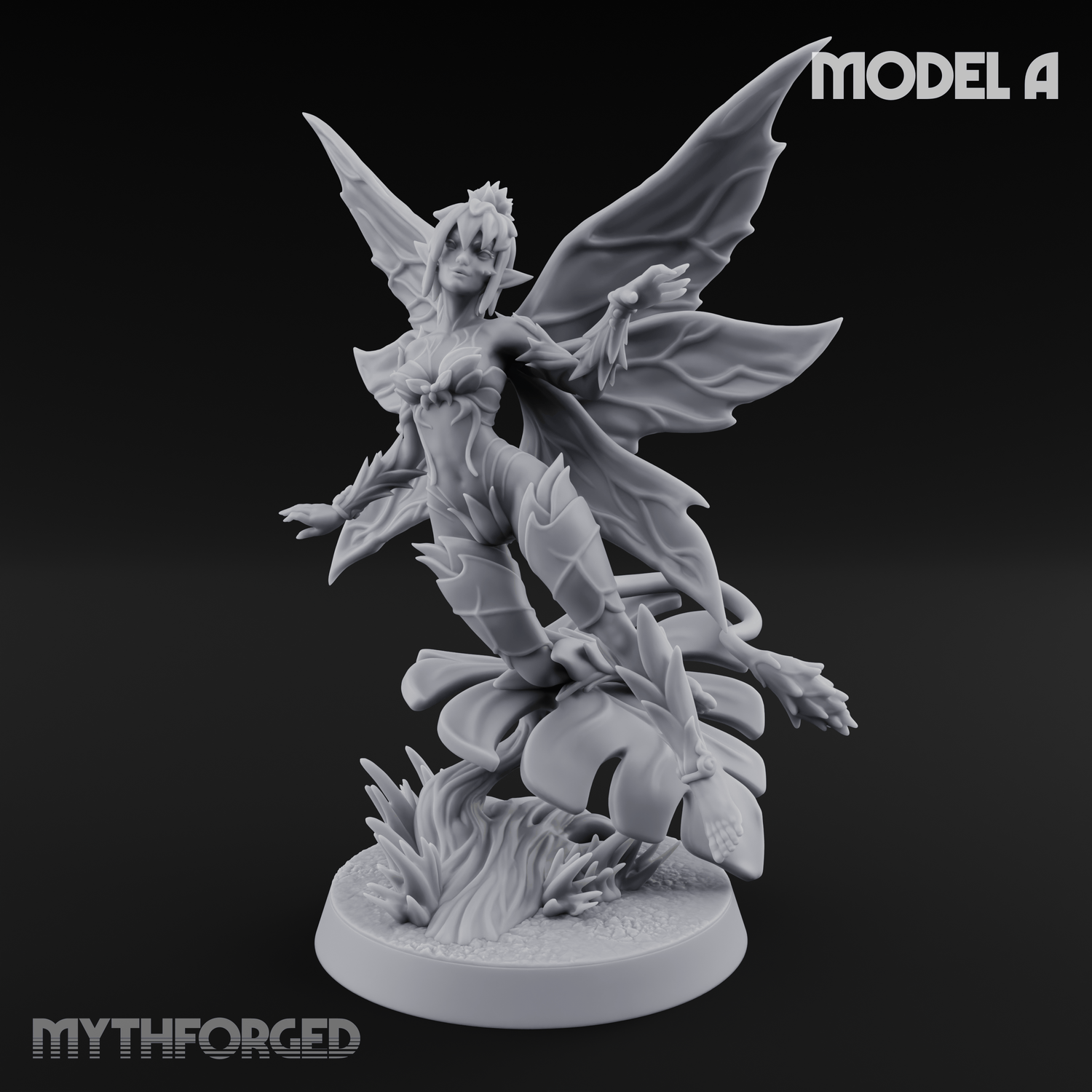 Wings Unfurling Gracefully Sprite Enchantresses Miniature for Dungeons and Dragons, Pathfinder or other TTRPGs