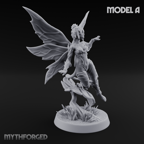 Wings Unfurling Gracefully Sprite Enchantresses A Miniature for Dungeons and Dragons, Pathfinder or other TTRPGs