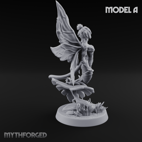 Wings Unfurling Gracefully Sprite Enchantresses A Miniature for Dungeons and Dragons, Pathfinder or other TTRPGs