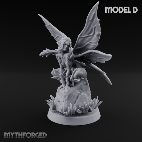 Wings Unfurling Gracefully Sprite Enchantresses D Miniature for Dungeons and Dragons, Pathfinder or other TTRPGs